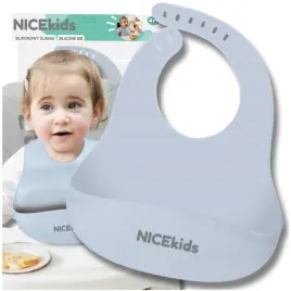 sliniak-dla-dzieci-silikonowy-z-kieszonka-wodoodporny-nicekids-niebieski