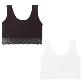 top-biustonosz-dziewczecy-bawelniany-koronka-gladkie-2-szt-zestaw-moraj-128