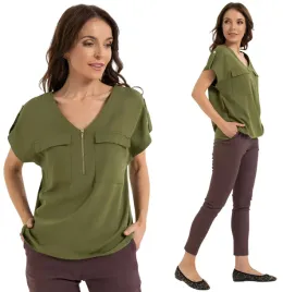 damska-bluzka-wiskozowa-dekolt-v-luzny-kroj-zamek-moraj-zielona-khaki-4xl