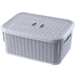 pojemnik-pudelko-z-pokrywka-do-przechowywania-6l-koszyk-organizer-box-szary