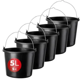 wiadro-budowlane-5l-gospodarcze-plastikowe-ogrodnicze-mocne-wiadra-5-szt