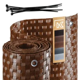 oslona-balkonowa-technorattan-1x6m-brazowa-mata-na-balkon-taras-premium