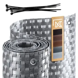 oslona-balkonowa-technorattan-09x4m-szara-jasna-mata-balkon-taras-premium