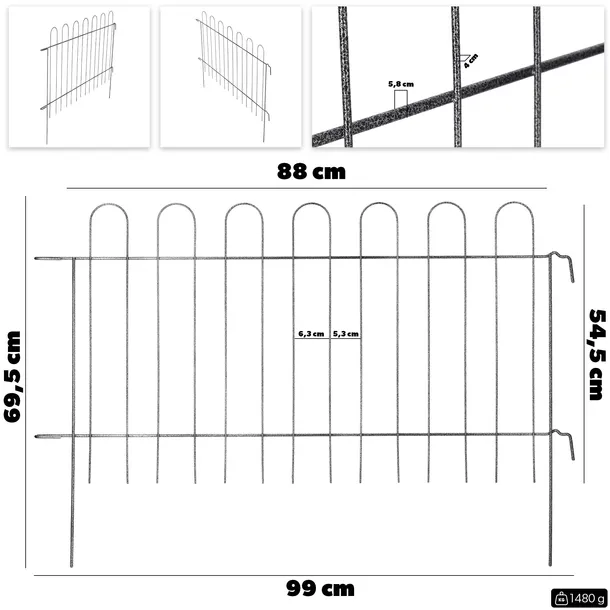ogrodowy-plotek-metalowy-plot-plotki-do-ogrodu-obrzeze-palisada-99-x-70-cm-dlugosc-0-99-m