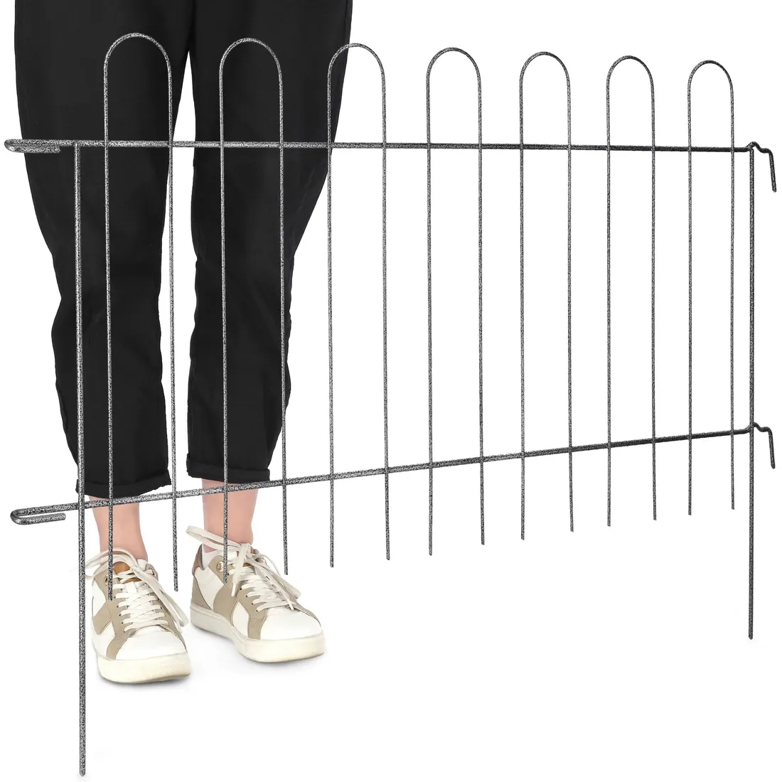 ogrodowy-plotek-metalowy-plot-plotki-do-ogrodu-obrzeze-palisada-99-x-70-cm-stan-nowy