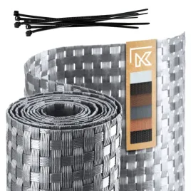 oslona-balkonowa-technorattan-09x1m-szara-jasna-mata-na-wymiar-premium