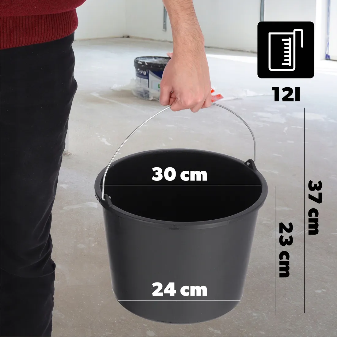 wiadro-budowlane-12l-gospodarcze-plastikowe-ogrodnicze-mocne-czarne-zaprawe