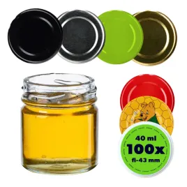 100x-40ml-sloiczek-sloik-na-miod-swieczki-dzem-szklany-maly-zakretki-fi43