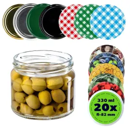 20szt-sloik-szklany-330ml-sloiki-300ml-na-przetwory-dzem-miod-zakretki-fi82