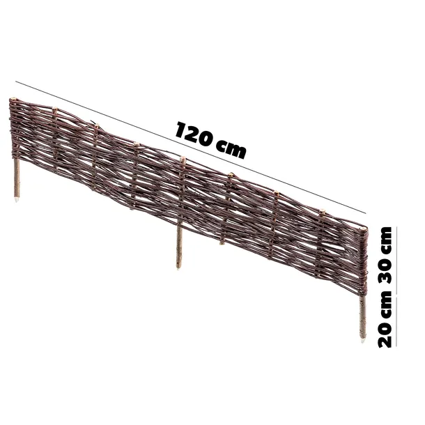 palisada-ogrodowa-wiklinowa-obrzeze-trawnikowe-plotek-120x30-cm-wysoka-plot-kolor-brazowy