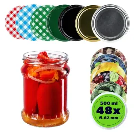 48-szt-sloik-szklany-500ml-sloiki-na-przetwory-sloj-miod-nakretki-fi82