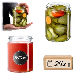 24szt-sloik-540-ml-500-ml-sloiki-sloj-szklany-na-przetwory-ogorki-dzem-fi82