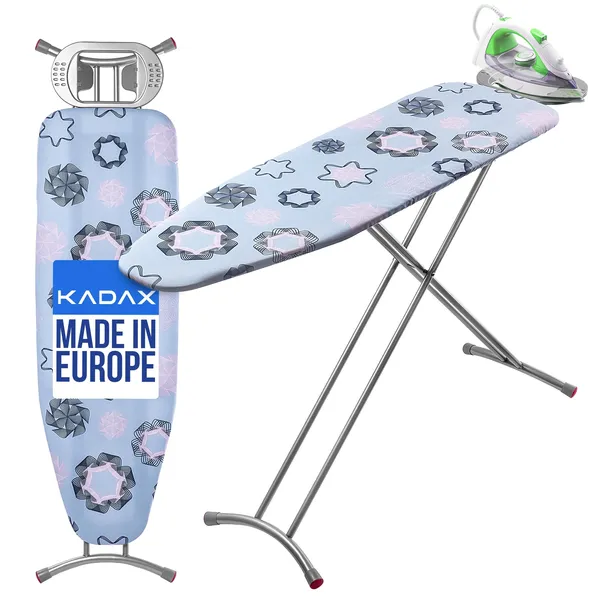 DESKA DO PRASOWANIA DUŻA 120x38cm UCHWYTEM ŻELAZKO SKŁADANA STABILNA LEKKA