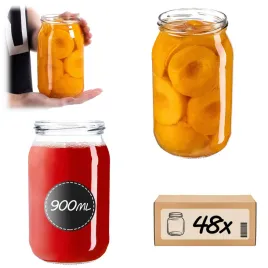 48szt-sloik-900-ml-sloiki-sloj-na-przetwory-miody-dzem-szklany-09-l-fi-82