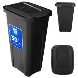 kosz-na-smieci-pojemnik-odpady-do-segregacji-odpadow-30l-czarny-z-pokrywa