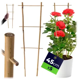 5x-drabinka-bambusowa-podpora-do-kwiatow-roslin-45cm-warzyw-pnaczy-podwojna