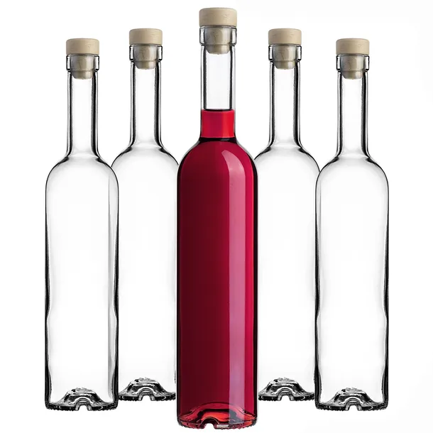 BUTELKA SZKLANA FUTURA 500 ml 0,5L BUTELKI SZKLANE NA NALEWKI 5 szt + KOREK