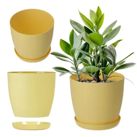 doniczka-z-podstawka-donica-plastikowa-30-cm-oslonka-kwiaty-zolta-matowa