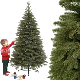 choinka-sztuczna-swierk-pe-lux-zielony-220cm-od-ziemi-gesty-jak-zywy