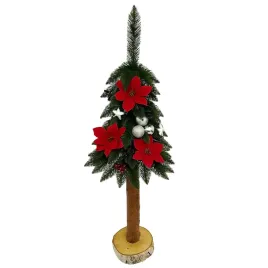 choinka-sztuczna-na-pniu-ozdobiona-110-cm-choinka-zielona-z-ozdobami