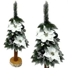 choinka-sztuczna-na-pniu-oszroniona-udekorowana-choinka-z-ozdobami-110-cm