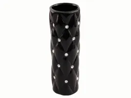 wazon-ceramiczny-na-kwiaty-czarny-flakon-cyrkonie-krysztaly-glamour-wysoki