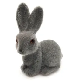 kroliczek-flokowany-szary-dekoracja-wielkanocna-figurka