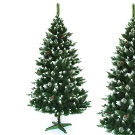 choinka-sztuczna-osniezona-z-szyszkami-diamentowa-220-cm