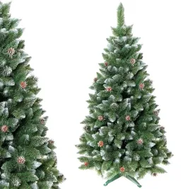 choinka-sztuczna-osniezona-z-szyszkami-diamentowa-150-cm