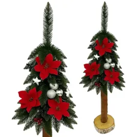sztuczna-choinka-na-pniu-udekorowana-110-cm-naturalna-choinka-z-ozdobami