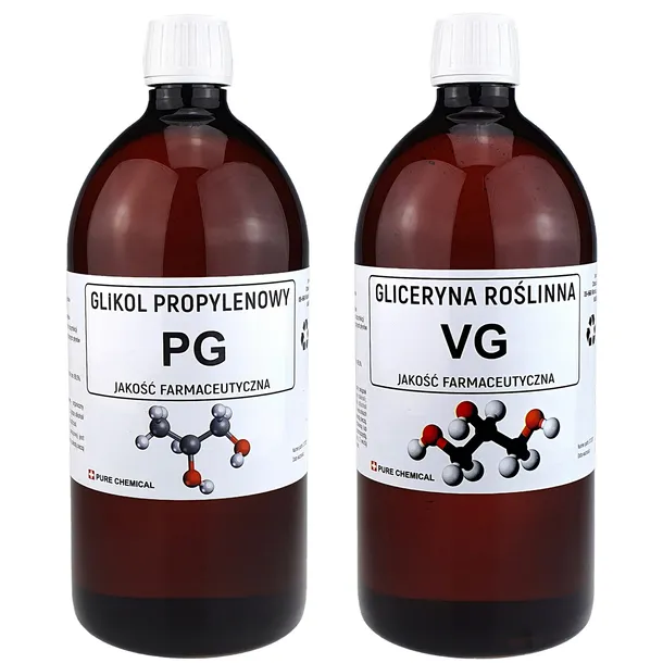 GLICERYNA ROŚLINNA + GLIKOL PROPYLENOWY ZESTAW GLIKOL I GLICERYNA 2l