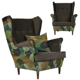 fotel-uszak-ari-print-duo-skandynawski-family-meble-brazowo-zielony