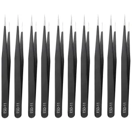 10x-peseta-antymagnetyczna-prosta-esd-11-metalowa-ostra-waska-xxl-zestaw