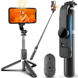 selfie-stick-statyw-kijek-do-telefonu-100-cm-pilot-lampa-led-bt-tripod
