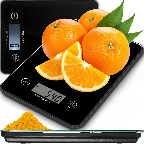 WAGA KUCHENNA ELEKTRONICZNA WYŚWIETLACZ LCD PRECYZYJNA 5KG 1G DOTYKOWA