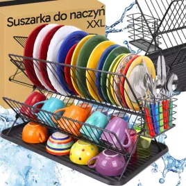 suszarka-do-naczyn-ociekacz-na-naczynia-czarna-dwupoziomowa-metalowa-duza