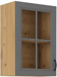 szafka-kuchenna-witryna-40x72-stelvio-ciemnoszary-i-dab-artisan