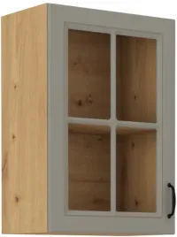 szafka-kuchenna-witryna-40x72-stelvio-jasnoszara-i-dab-artisan