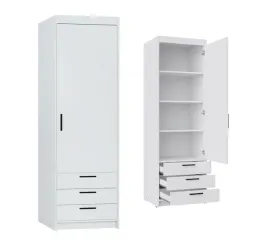 waska-szafa-ubraniowa-slupek-z-szufladami-kapri-190x60-biala