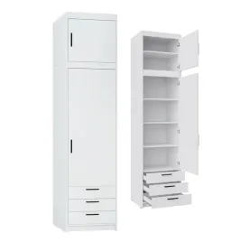 szafa-60cm-slupek-z-nadstawka-i-szufladami-kapri-245x60-biala