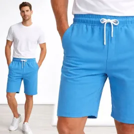 spodenki-szorty-meskie-krotkie-bawelniane-kieszenie-gladkie-niebieskie-s
