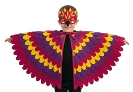 stroj-kostium-ptak-fenix-zestaw-maska-filcowa-skrzydla