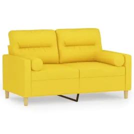 2-osobowa-sofa-z-poduszkami-jasnozolta-120-cm-tkanina