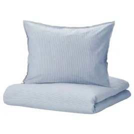 komplet-poscieli-200x200-cm-niebieski-w-paski-ikea-bergpalm