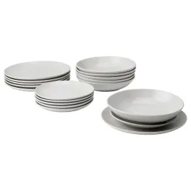 ikea-fargklar-jasnoszary-serwis-obiadowy-komplet-talerzy-matowy-18-szt