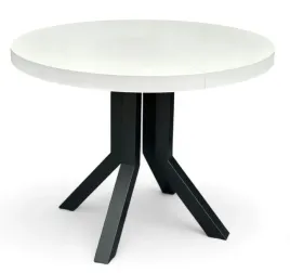 stol-okragly-rozkladany-o100-200-bialy-czarne-nogi-slim