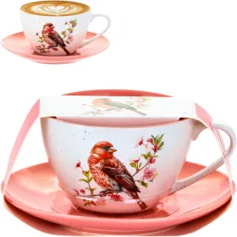 ptaki-porcelanowa-filizanka-300-ml-ze-spodeczkiem-do-kawy-herbaty-rozowa
