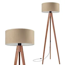 lampa-stojaca-podlogowa-trojnog-drewniany-orzech-abazur-welur-cappuccino