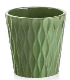doniczka-oslonka-ceramiczna-oliwkowa-16-cm
