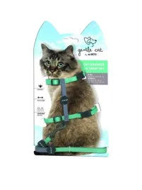 mpets-smycz-szelki-dla-kota-gentle-cat-zielone